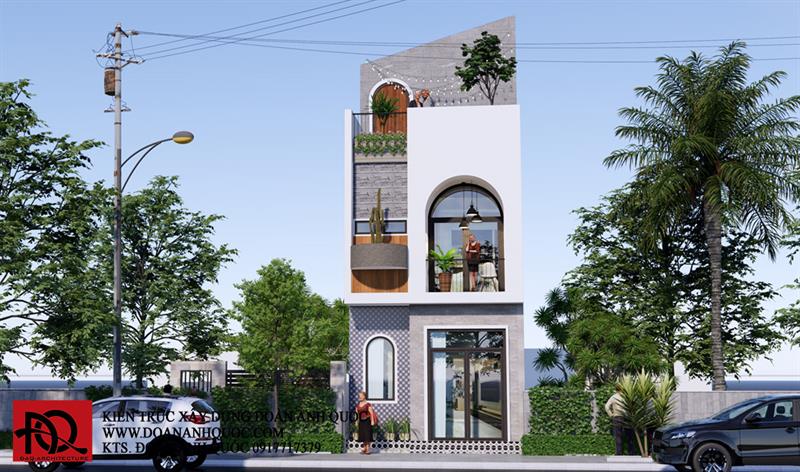 Thiết kế nhà Phan Thiết, Xây nhà trọn gói Phan Thiết, Thi công nhà trọn gói Phan Thiết, Thiết kế Thi công nội thất Phan Thiết Bình Thuận, Công ty Xây dựng Bình Thuận, Thiết kế nhà Bình Thuận, Xây nhà trọn gói Bình Thuận. Thiết kế nhà phố hiện đại 3 tầng tại Phan Thiết- Thi công trọn gói 850 triệu _ MS21